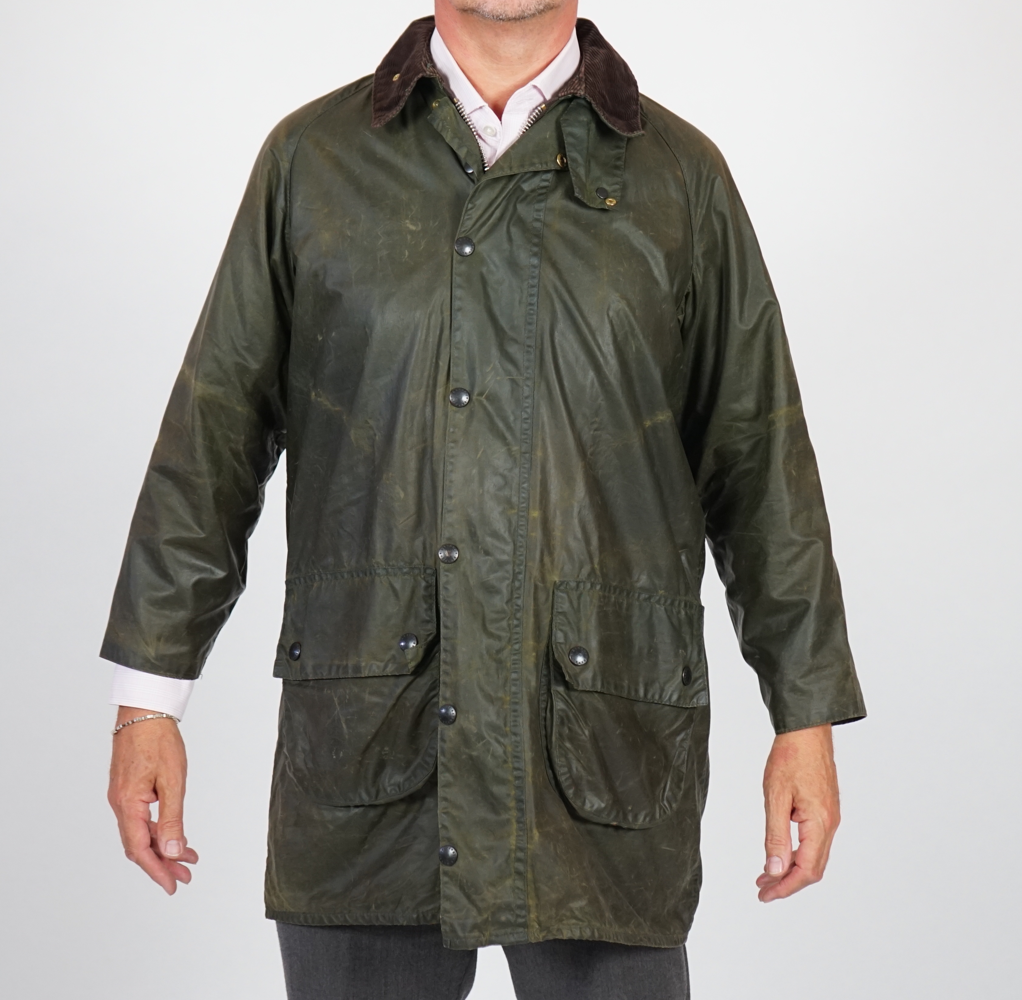 A green 1990's Barbour Gamefair jacket